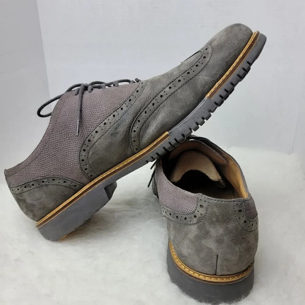 Cole Haan Great Jones Wingtip Oxford Dark Gull Grey C12153 Shoes Size 13